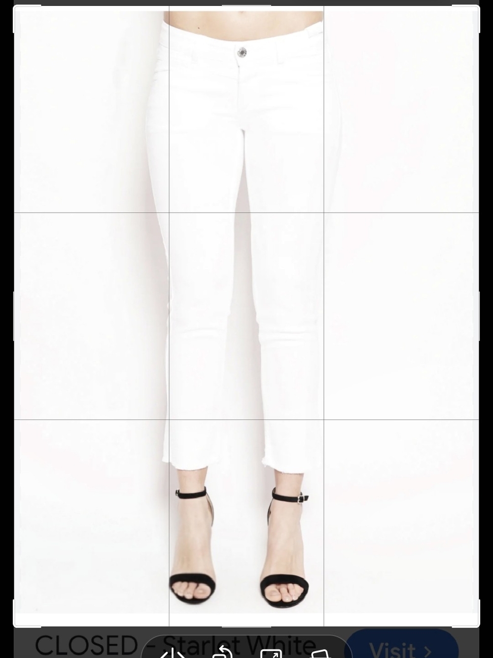 Closed White Cropped Ankle Starlet Jeans
